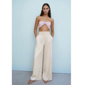 Zara Full Length Pants in Stone
